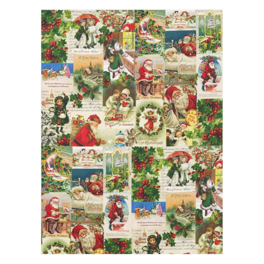 Festive  Victoriaans kerstkerstkerstkerstbekkencol Tafelkleed (Voorkant)