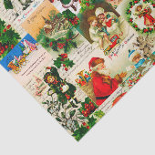 Festive  Victoriaans kerstkerstkerstkerstbekkencol Tissuepapier (Detail)