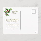 Festive  Victoriaans kerstkerstkerstkerstkerstkers Feestdagenkaart (Achterkant)