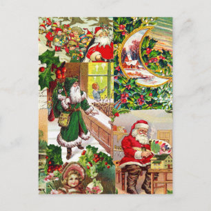 Festive  Victoriaans kerstkerstkerstkerstspeelgoed Briefkaart