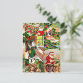 Festive  Victoriaans kerstkerstkerstkerstspeelgoed Briefkaart (Staand voorkant)