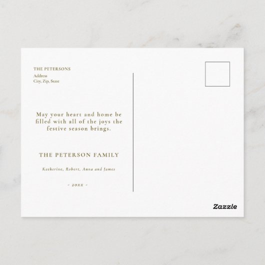 Festive  Victoriaans kerstkerstkerstkerstspeelgoed Briefkaart (Achterkant)