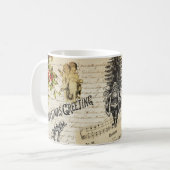 Festive  Victoriaans kerstmeisje Holly Koffiemok (Voorkant links)