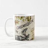 Festive  Victoriaans kerstmeisje Holly Koffiemok (Links)