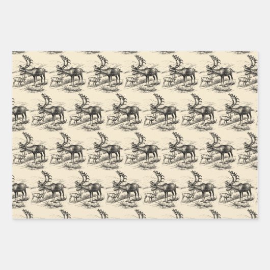 Festive  Victoriaans Kerstmis met Kerstman Inpakpapier Vel (Voorkant 3)