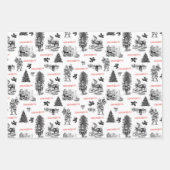 Festive  Victoriaans Kerstmis met Kerstman Inpakpapier Vel (Voorkant 2)