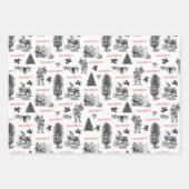 Festive  Victoriaans Kerstmis met Kerstman Inpakpapier Vel (Voorkant)