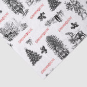 Festive  Victoriaans Kerstmis met Kerstman Tissuepapier (Detail)