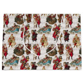 Festive Victoriaans Santas over Antiek muziek Groot Cadeauzakje (Voorkant)