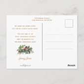 Festive Vintage Christmas Text, Bells and Holly Briefkaart (Achterkant)