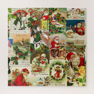 Festive Vintage kerstkerstkerstkerstkerstkerstkers Legpuzzel