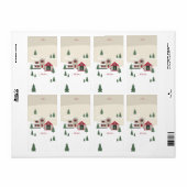 Festive Vintage Kerstmis Boerderij van Etiket (Full Sheet)