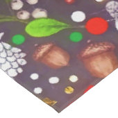 Festive Vintage Kerstmis Botanical Forest Tafelkleed (Gekanteld)