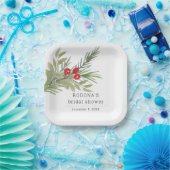 Festive-Vrijgezellenfeest met kerstgrint Papieren Bordje (Feest)