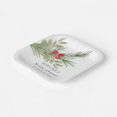 Festive-Vrijgezellenfeest met kerstgrint Papieren Bordje (Gebogen)