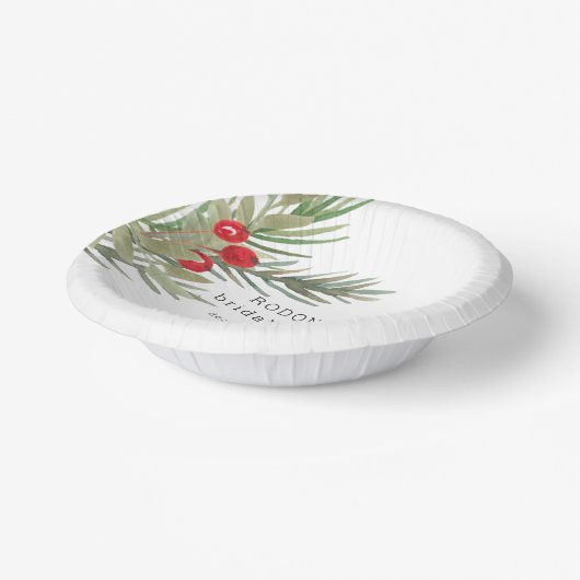 Festive-Vrijgezellenfeest met kerstgrint Papieren Kommen (Gebogen)