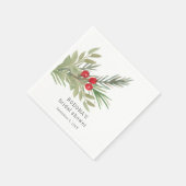 Festive-Vrijgezellenfeest met kerstgrint Servet (Hoek)