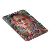 Festive Vrouw gekleed in kerstvakantie Magneet (Rechterzijde)