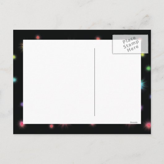 Festive vuurwerk uitnodigingen - aanpasbaar (Achterkant)