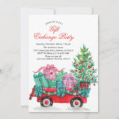 Festive Watercolor Christmas Gift Exchange Party  Kaart (Voorkant)