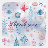 Festive Watercolor Christmas Pattern Sticker (Voorkant)