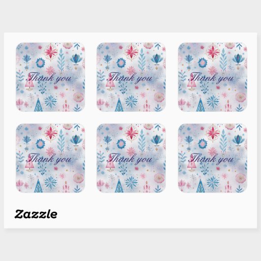 Festive Watercolor Christmas Pattern Sticker (Vel)