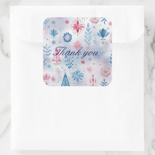 Festive Watercolor Christmas Pattern Sticker (Tas)
