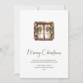 Festive Watercolor Editable Christmas Greeting Feestdagenkaart (Voorkant)