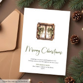 Festive Watercolor Editable Christmas Greeting  Feestdagenkaart