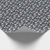 Festive Watercolor Gnome Christmas Tree  Cadeaupapier (Hoek)