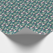 Festive Watercolor Gnome Christmas Tree  Cadeaupapier (Hoek)