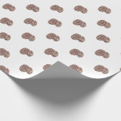 Festive watercolour pine cone cadeaupapier (Hoek)