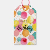 Festive Waterverf Balloons Party Gift Label Cadeaulabel (Voorkant)