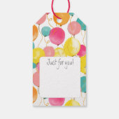 Festive Waterverf Balloons Party Gift Label Cadeaulabel (Achterkant)