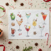 Festive Waterverf Cocktails KerstMartini Tissuepapier