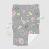 Festive Waterverf Flowers 2 Golfhanddoek (Insitu)