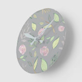 Festive Waterverf Flowers 2 Ronde Klok (Hoek)