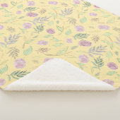 Festive Waterverf Flowers 2 Sherpa Deken (3/4)