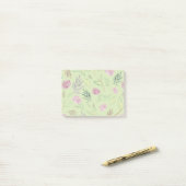 Festive Waterverf Flowers 4 Post-it® Notes (Op bureau)