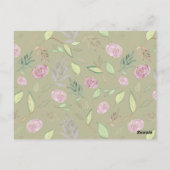 Festive Waterverf Flowers 5 Briefkaart (Achterkant)