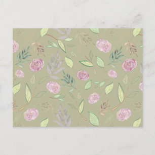 Festive Waterverf Flowers 5 Briefkaart