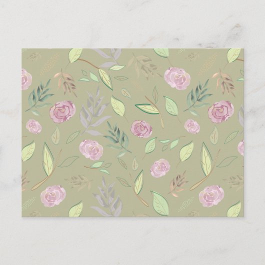 Festive Waterverf Flowers 5 Briefkaart (Voorkant)