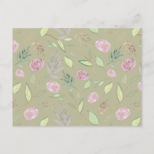 Festive Waterverf Flowers 5 Feestdagenkaart