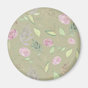 Festive Waterverf Flowers 5 Magneet