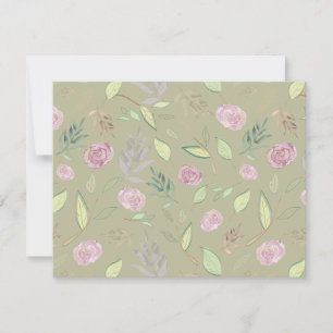 Festive Waterverf Flowers 5 Notitiekaartje