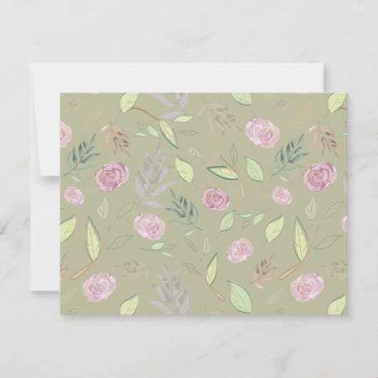 Festive Waterverf Flowers 5 Notitiekaartje (Voorkant)