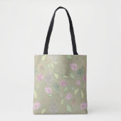 Festive Waterverf Flowers 5 Tote Bag (Voorkant)