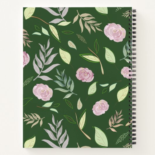 Festive Waterverf Flowers 8 Notitieboek (Achterkant)