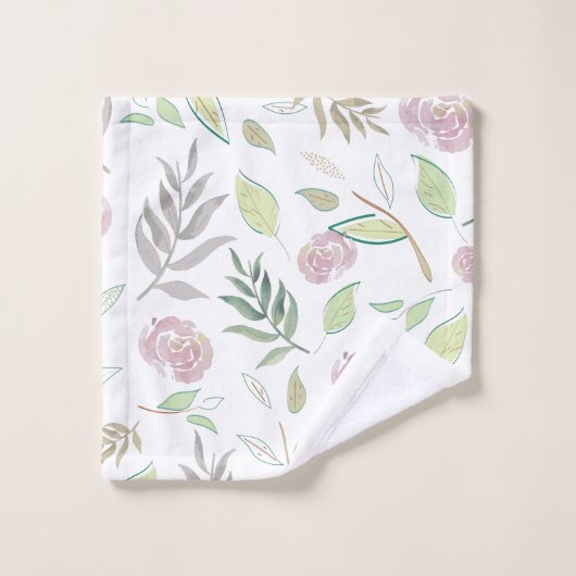 Festive Waterverf Flowers Bad Handdoek (Wasdoekje)
