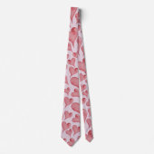 Festive Waterverf Harten Valentijnsdag Stropdas (Voorkant)